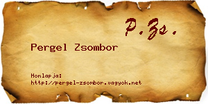 Pergel Zsombor névjegykártya